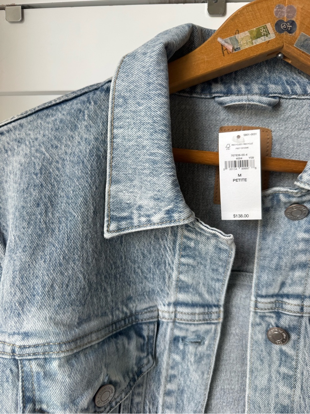 Barrel-Sleeve Icon Denim Jacket Petite M
